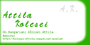 attila kolcsei business card